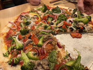 Veggie Pie with Vegan Sausage   at Pizza Mia in Newburgh