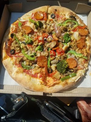 Vegan everything personal pizza. at Pizza Mia in Newburgh