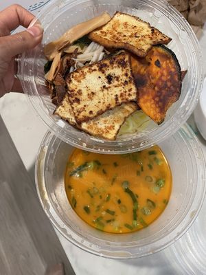 Cool ramen takeout container at The Yasai - Little Italy in San Diego