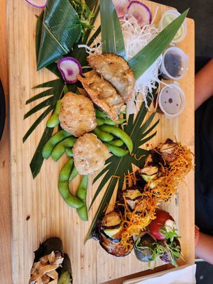 Sampler platter at The Yasai - Little Italy in San Diego