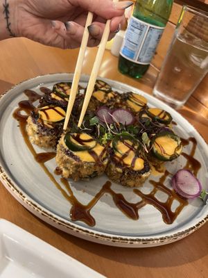 “Stressed Out” roll  at The Yasai - Little Italy in San Diego