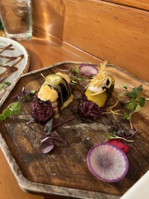 Nigiri - Spicy “No-Tuna” & Fermented Sweet Potato  at The Yasai - Little Italy in San Diego