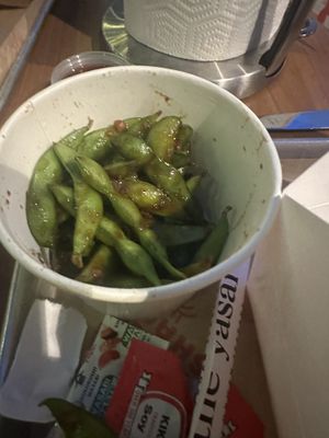 Garlic edamame  at The Yasai - Little Italy in San Diego