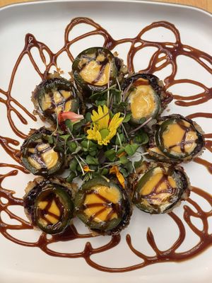 Stressed out roll….so good!!!  at The Yasai - Little Italy in San Diego