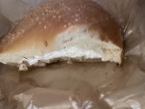 Bagel with tofu cream cheesee  at 2 Alices Coffee Lounge in Newburgh