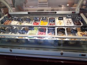 Flavors at Gelateria Bongusto in St Gallen