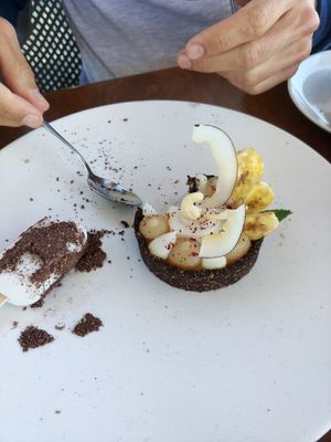 Coco coconut banana desert at Oniro By The Sea in Paphos