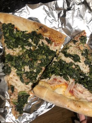 Spinach slices vegan (1day old)  at Pennachio's in Manorville