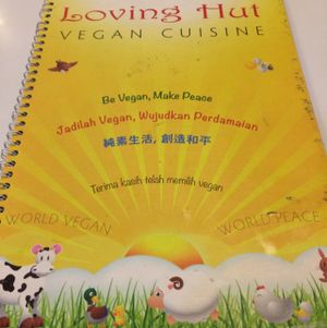 menu  at Loving Hut in Surabaya