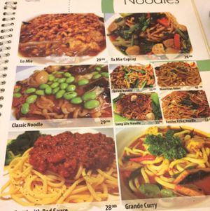 menu at Loving Hut in Surabaya