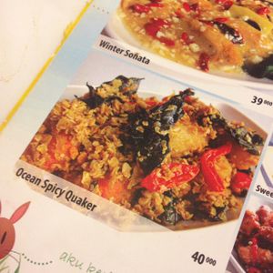 what the dish was supposed to look like  at Loving Hut in Surabaya