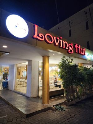 Outside at Loving Hut in Surabaya
