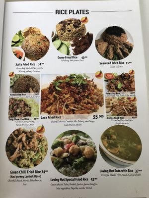 2019/3/19 menu-4 at Loving Hut in Surabaya