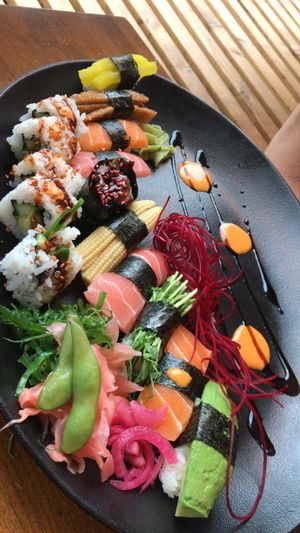 Vegan sushi at Hamzo Sushi in Stockholm