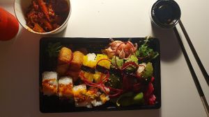 11-piece vegan sushi box at Hamzo Sushi in Stockholm