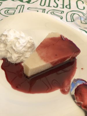 Cheesecake at Pizzeria Giuseppe in Calafell