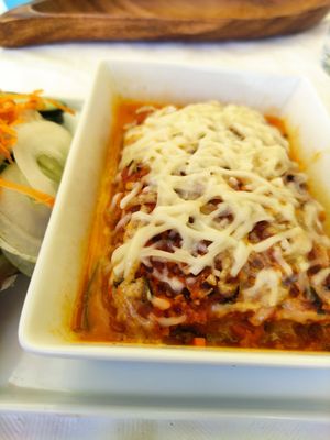 Vegan lasagna at Pizzeria Giuseppe in Calafell