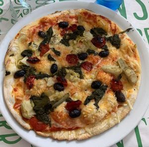 Pizza Veggie Green at Pizzeria Giuseppe in Calafell