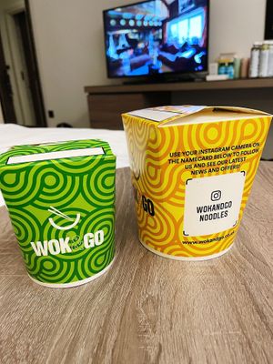 Paper boxes  at Wok&Go in Hull