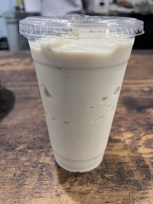 Oatmilk Pineapple Vanilla Shake - delicious   at Square Scoop in Indianapolis