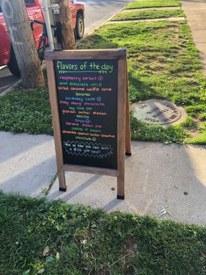 Flavors of the day  at Square Scoop in Indianapolis
