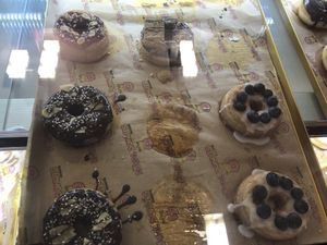 All the vegan options left for the day at Royal Donuts in Dortmund