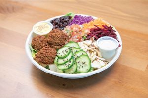 Mediterranean Salad at Frescura Vegan Kitchen in Bayamon