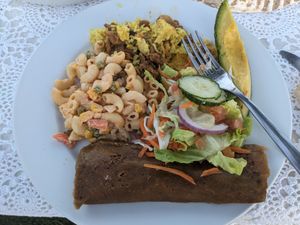 Christmas Eve Pre-order. Absolutely delicious. The Airbnb hosts said it literally tastes like the typical authentic PR Christmas meal. at Frescura Vegan Kitchen in Bayamon