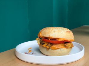 Vegan Mushroom Tortilla Slider at VEG MYLK 維集 in Shenzhen
