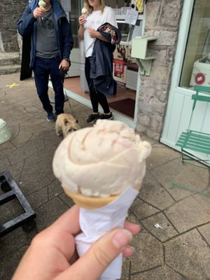 Rhubarb and raspberry  at 100 Flavours in Cheddar