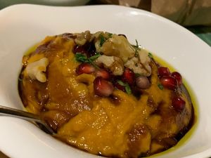 Mottabal di zucca at I Nazareni in Brescia