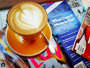 Latte with foreign press at Kitchen Paris in Paris