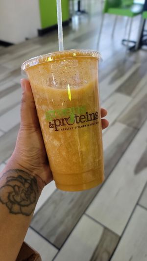 Carrot juice at Greens and Proteins - Juhl Tower in Las Vegas