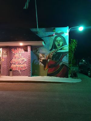 Queen of Hearts Mural at Mad Hatters Ethnobotanical Kava Bar in St Petersburg