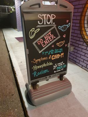 Warning  at Mad Hatters Ethnobotanical Kava Bar in St Petersburg