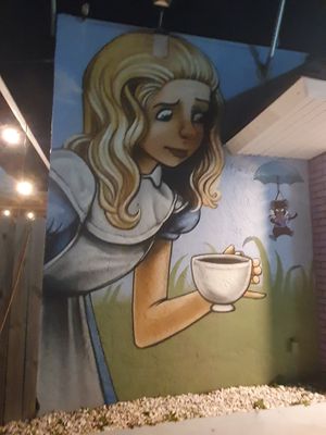 Alice Mural  at Mad Hatters Ethnobotanical Kava Bar in St Petersburg