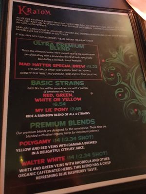 Kratom  at Mad Hatters Ethnobotanical Kava Bar in St Petersburg