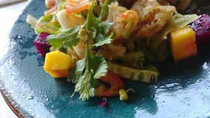 Pomelo salad, minus a few bitws at KEMULAN Kitchen & Culture in Ubud