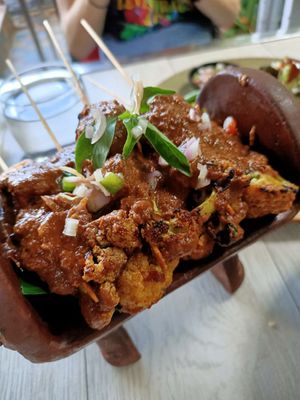 Tofu and cauliflower sate at KEMULAN Kitchen & Culture in Ubud