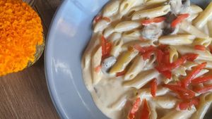 Penne with coconut cream at KEMULAN Kitchen & Culture in Ubud
