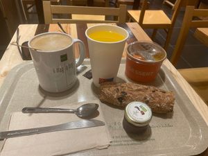 This are the breakfast choices  at EXKi - Arts-Loi in Brussels