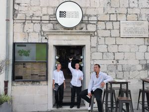 Ready for service at BioMania Bistro Bol in Bol