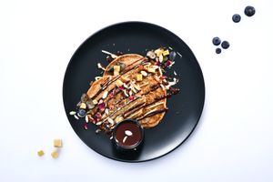 CHOCOLATE PANCAKES
Coconut milk, vanilla sugar, chocolate spread at BioMania Bistro Bol in Bol