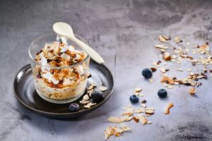 OVERNIGHT OATS
Oats, apples, almond milk, cinnamon, almonds, dried fruits at BioMania Bistro Bol in Bol