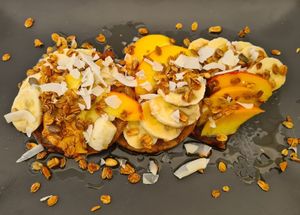 Maple Pancakes at BioMania Bistro Bol in Bol