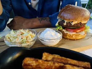 The burger was amazing   at BioMania Bistro Bol in Bol