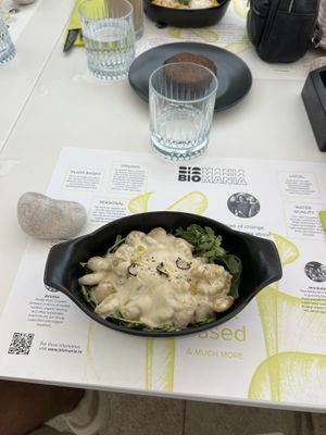 truffle gnocchi   at BioMania Bistro Bol in Bol