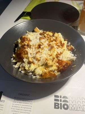Carbonara- yummy cheese bits   at BioMania Bistro Bol in Bol