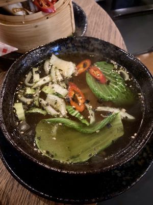 Asian bouillon with udon  at Suikerkist in Breda