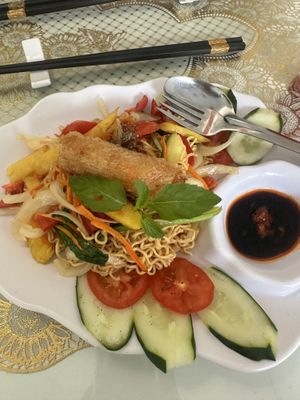 Fried noodles without Egg   at Tam's Cafe in Khe San